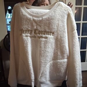 Juicy Couture Ivory Fleece Pullover